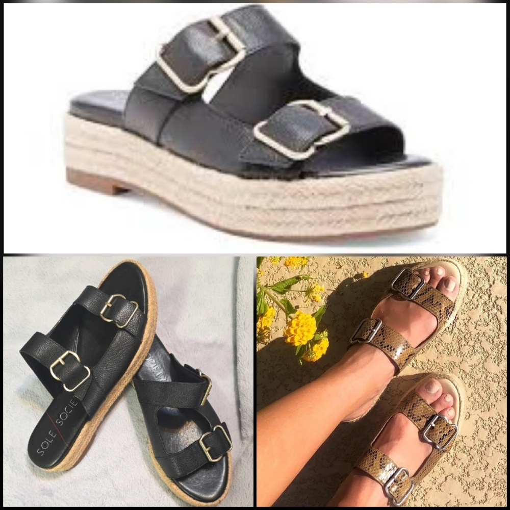🆕️ Sole Society Black Women's Sandals/Espadrille
